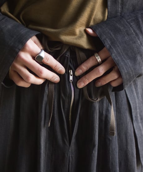 nakedgauge  MADRAS STRIPE WIDE EASY PANTS