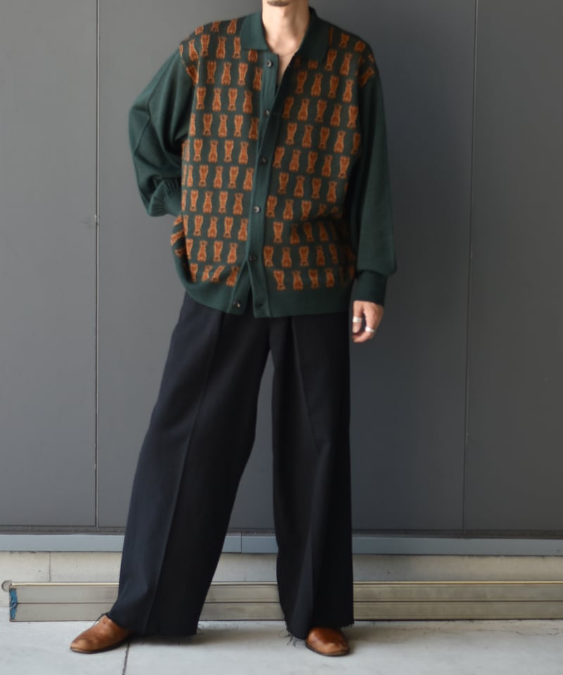 新品 NEZU YOHINTEN ジャカードシャツ NEZU YOHINTEN / ジャカード開襟プルオーバーシャツ | NEZU