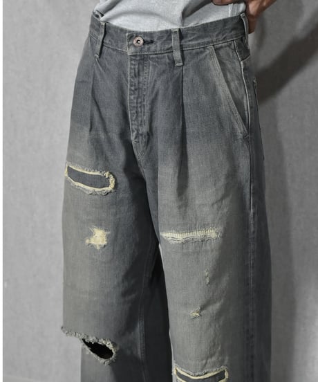 【LAST1】superNova. Selvedge wide jeans - Repair
