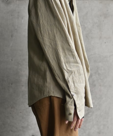 nakedgauge LINEN COTTON RANDOM COLOR HOUNDS TOOTH SHIRT LS