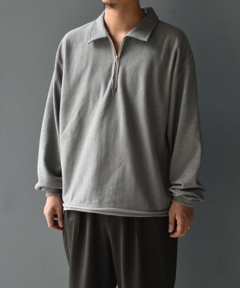 LAST1】ULTERIOR FADED SILKY TERRY RW HALF ZIP