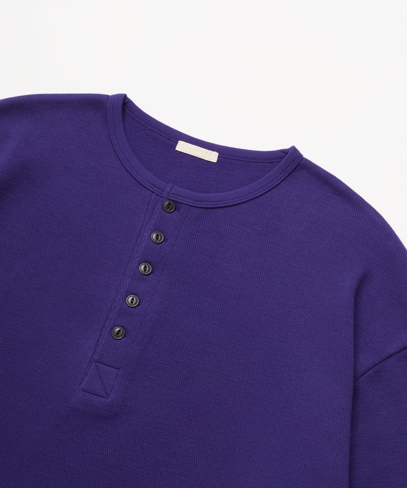 トップス ULTERIOR C/CASH HONEYCOMB HENLEY-NECK ULTERIOR / C/CASH HONEYCOMB HENLEY-NECK TOP -BLACK-aIbn公式通販