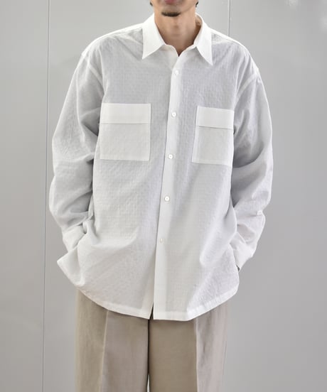 NEZU YOHIN TEN  ドビー塩縮コットンレギュラーシャツ