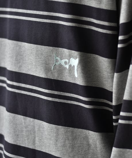 P.A.M. LINES IN TIME STRIPE MOCK NECK LS TOP
