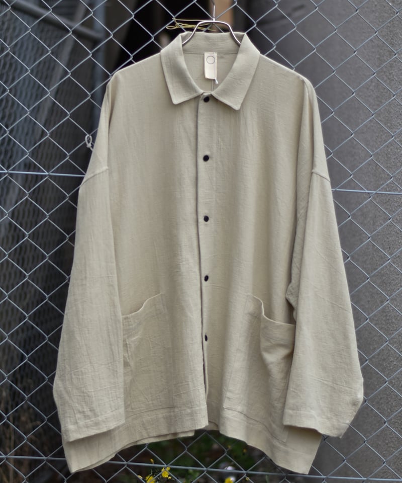 O project WIDE FIT SHIRT/WASHED PANAMA COTTON