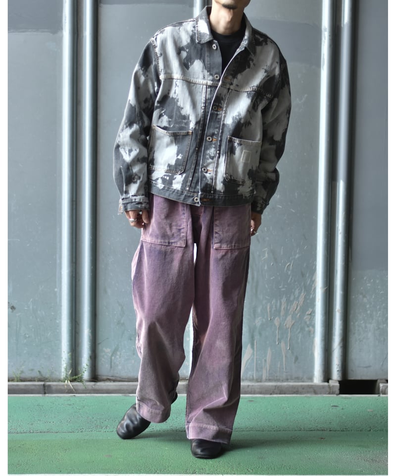 LAST1】Willow Pants P-012 BLK bleach | 45do｜ref