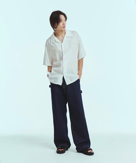 【LAST1】superNova. Aloha shirt - Big flowers embroidery