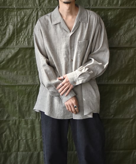 Gorsch the merry coachman  Yak Mixed L/C Wide Silhouette Open Collar Shirt