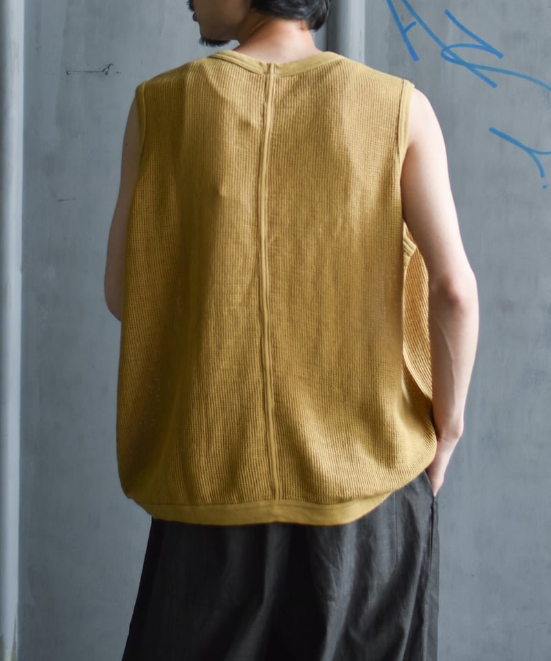 O-project オーガニックコットン メッシュT スリーブレス janjan O project SLEEVELESS TEE / COTTON MESH | 45do｜