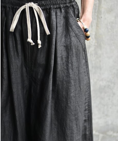 【LAST1】O project EASY WIDE PANTS/SPECIAL WRINKLE SILK