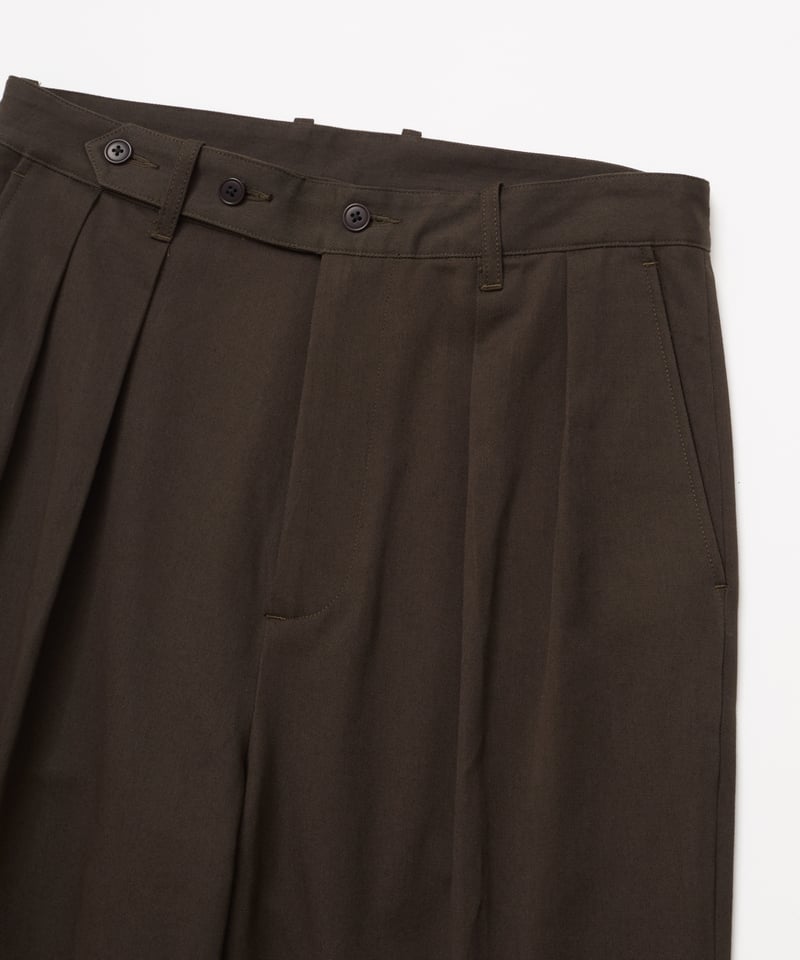 ULTERIOR WASHED VINTAGE TWILL TUCKED PANTS | 4