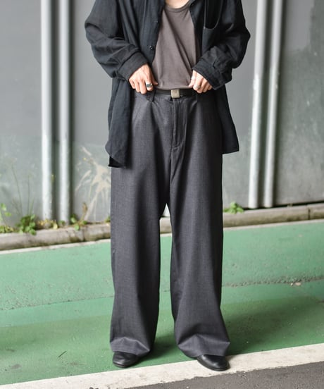 【LAST1】nakedgauge  WOOL GABARDINE ASHLEY SLACKS