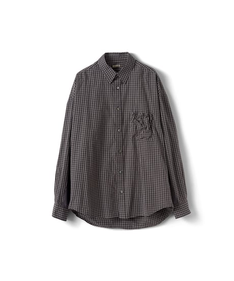 refomed WRIST PATCH SLOUCH SHIRT "CHECK"