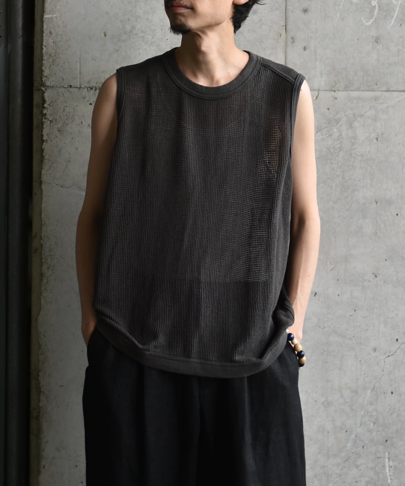O project SLEEVELESS TEE / COTTON MESH | 45do｜