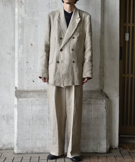 TUITACI HEAVY LINEN DOUBLE JACKET