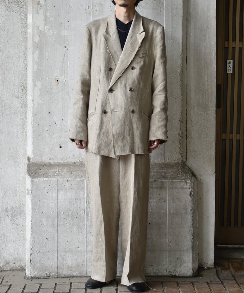 TUITACI HEAVY LINEN DOUBLE JACKET | 45do｜refome