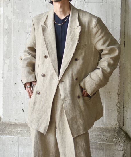 TUITACI HEAVY LINEN DOUBLE JACKET