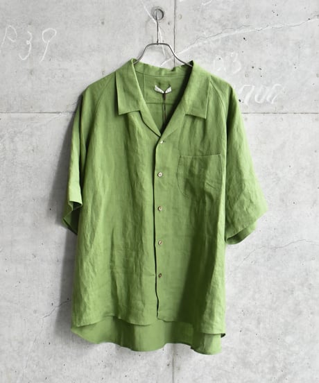 Gorsch the merry coachman European Linen Open Collar Raglan Short Sleeve Shirt