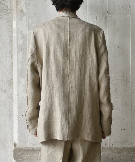 TUITACI HEAVY LINEN DOUBLE JACKET