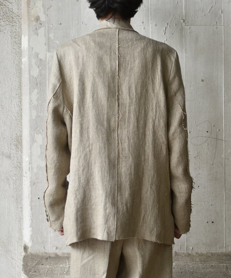 TUITACI HEAVY LINEN DOUBLE JACKET | 45do｜refome