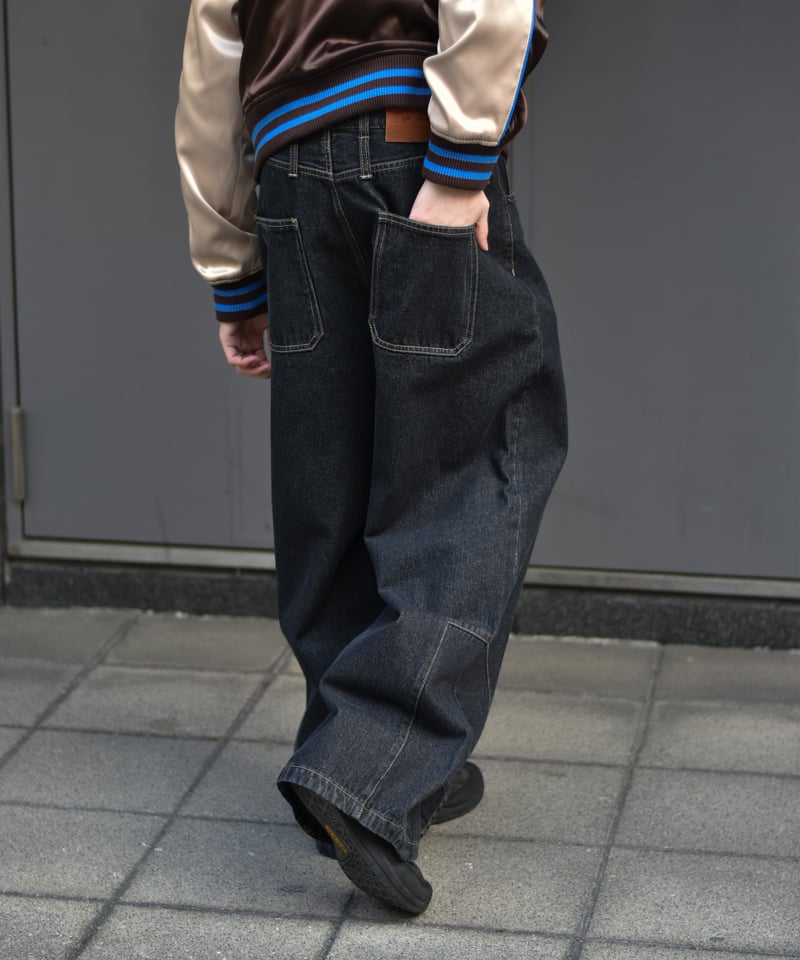 LAST1】PARANOID Two Zips Straight Wide Denim |