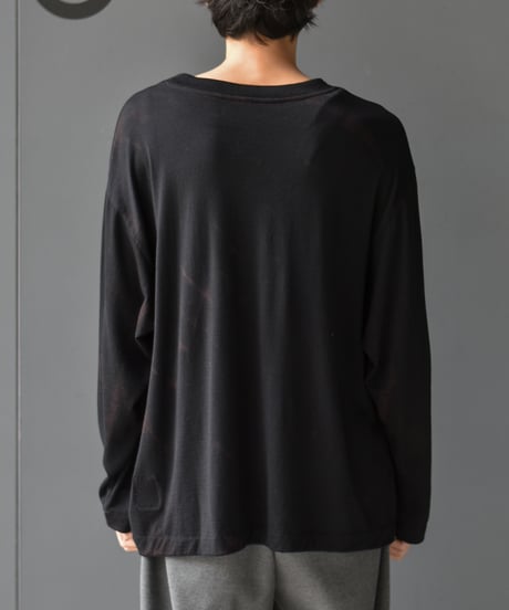 【LAST1】Gorsch the merry coachman Long Sleeve Ryukyu Indigo Dye soft Wool Knit Pullover