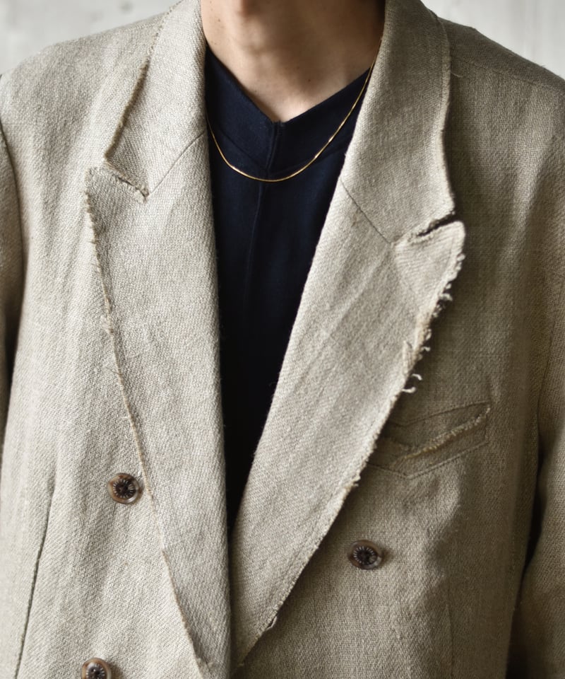 TUITACI HEAVY LINEN DOUBLE JACKET | 45do｜refome