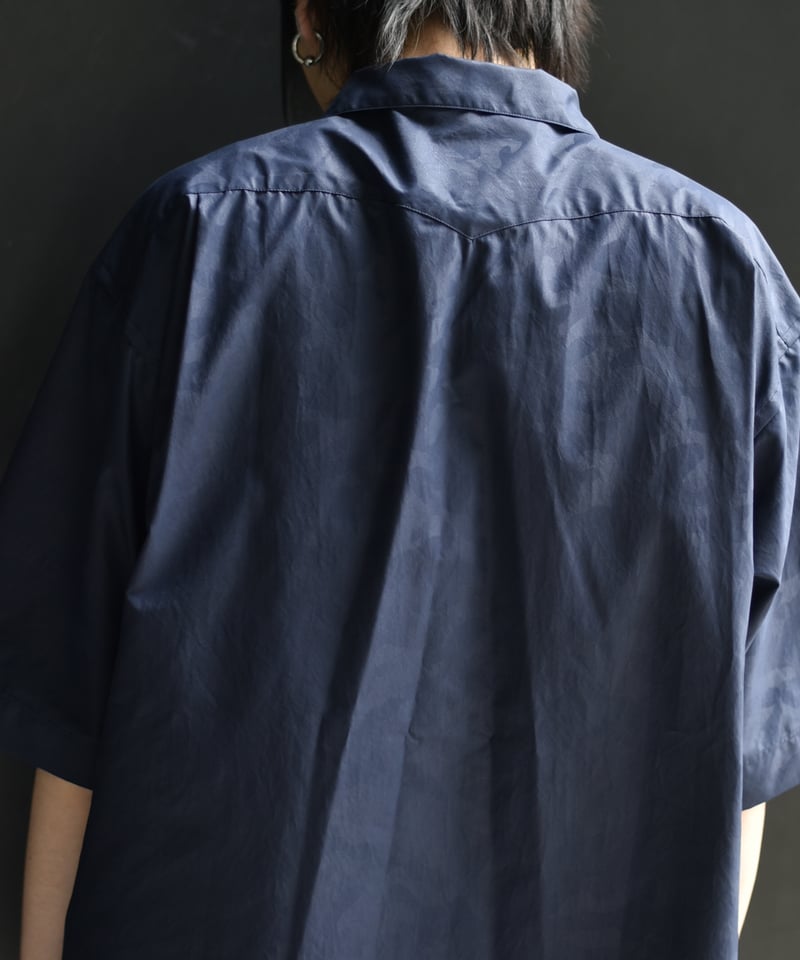Rajabrooke青 長袖シャツ rajabrooke シャツ / ラジャブルック KAMO KERJA SHIRT (LONG