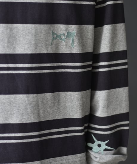 P.A.M. LINES IN TIME STRIPE MOCK NECK LS TOP