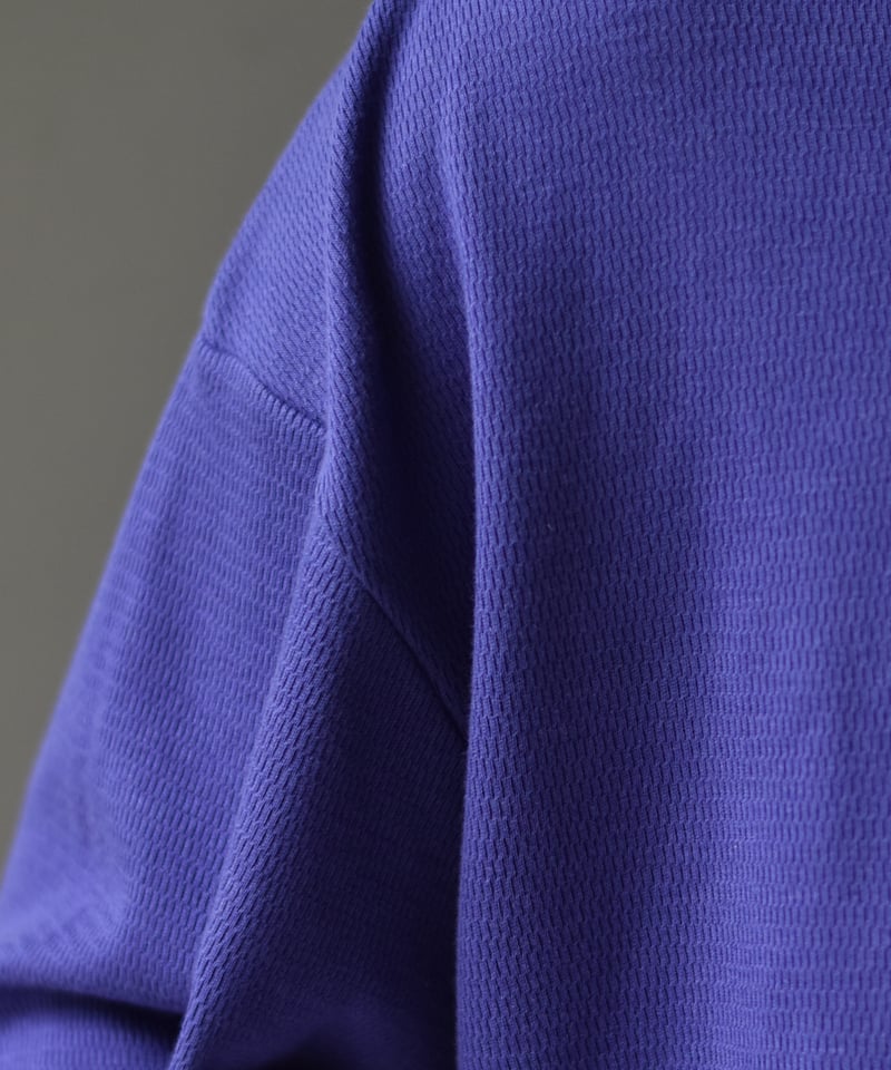 LAST1】ULTERIOR C/CASH HONEYCOMB HENLEY-NECK T