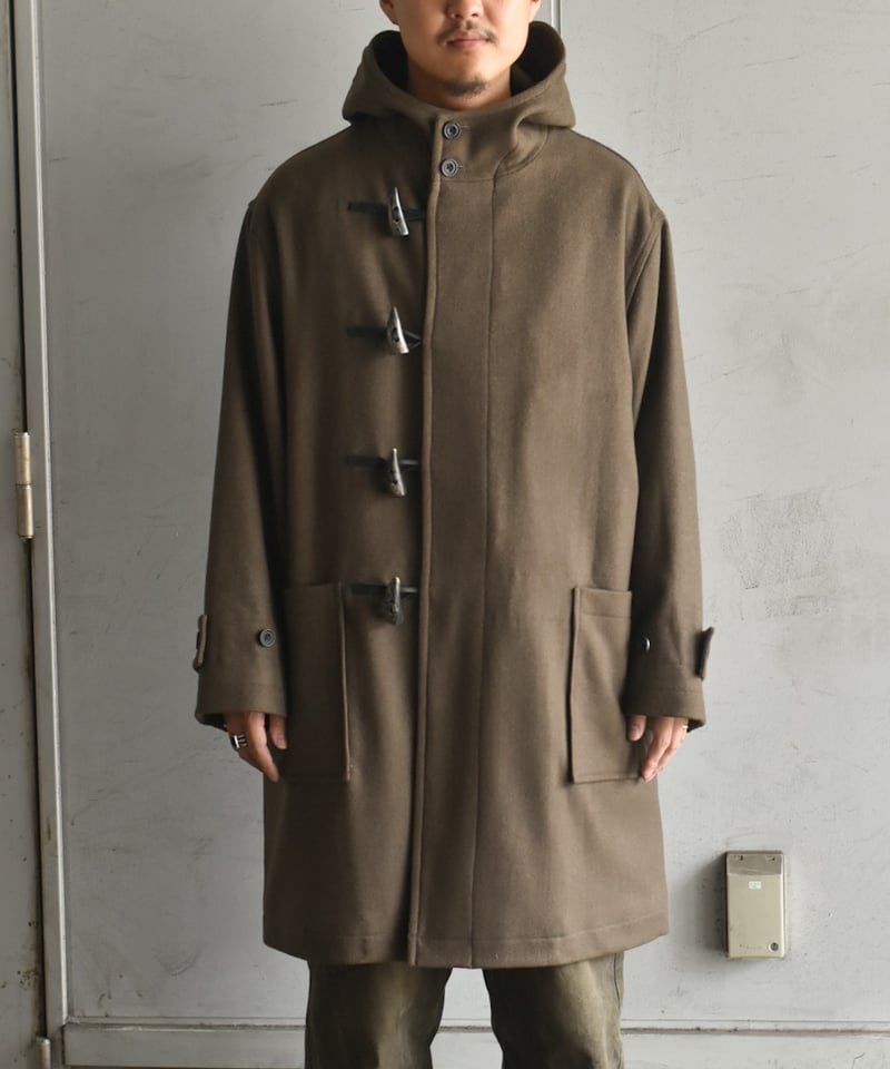 AURALEE HARD MELTON DUFFLE COAT ULTERIOR CHAMBRAY SOFT MELTON