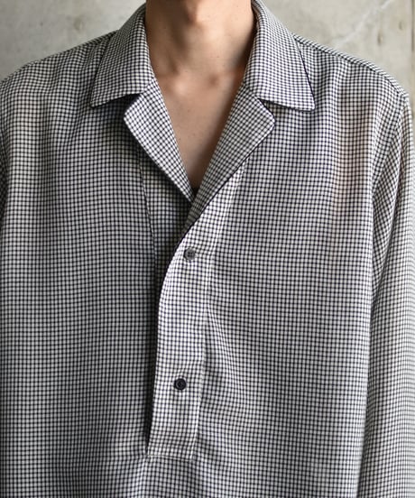 saby PULL OVER LAPEL SHIRTS - Bishu Japan Polyester Wool Viyella FAB-