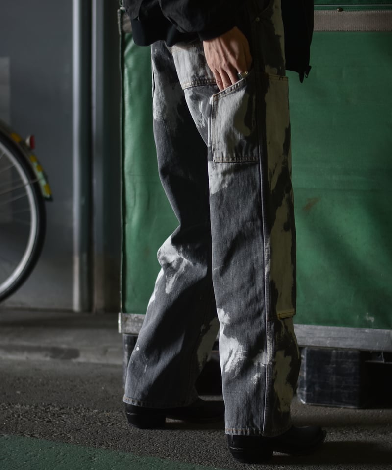 Willow Pants P-034 BLK bleach | 45do｜refomed・Go