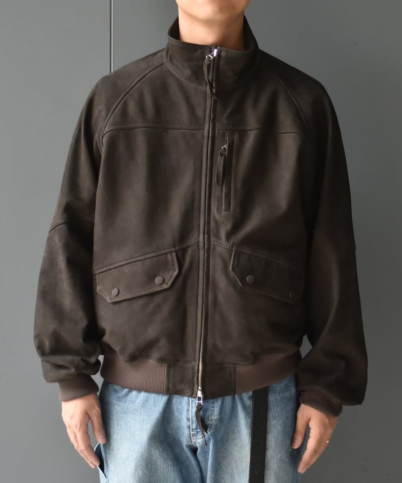 LAST1】CCU HIGH NECK BLOUSON - COW NUBUCK | 45d