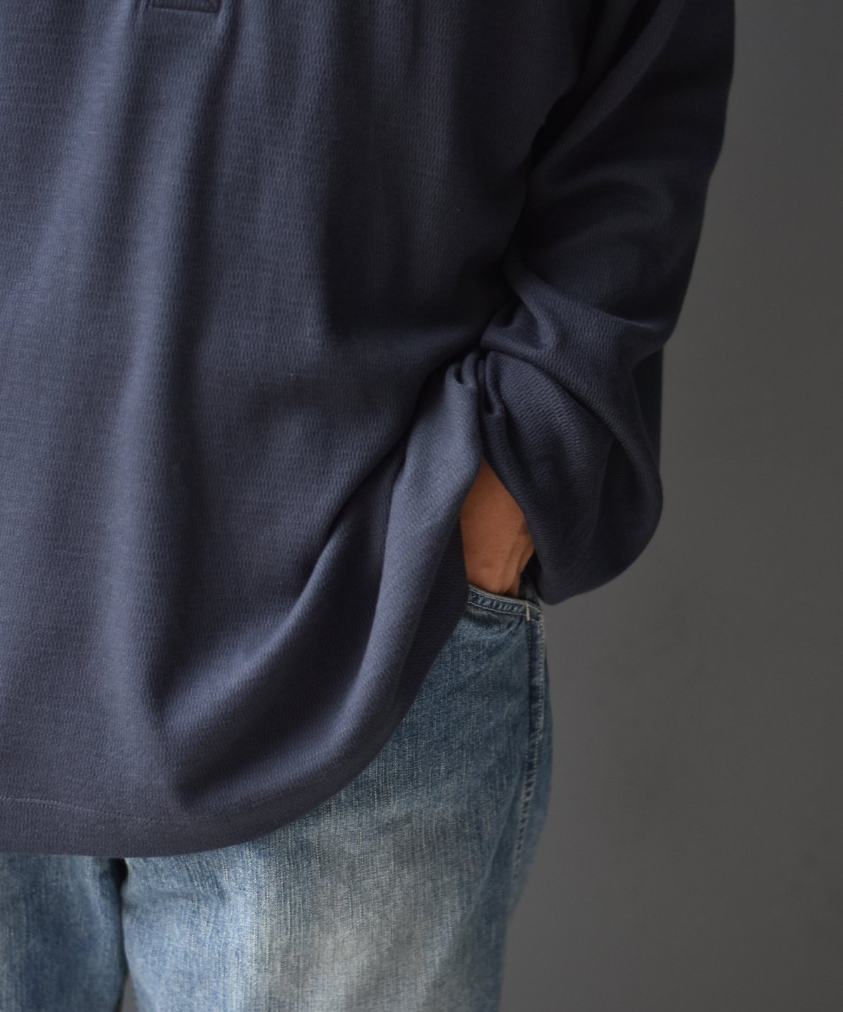 トップス ULTERIOR CASH HONEYCOMB HENLEY-NECK TOP ULTERIOR C/CASH HONEYCOMB HENLEY-NECK TOP | 45