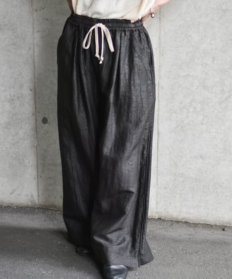 【LAST1】O project EASY WIDE PANTS/SPECIAL WRINKLE SILK