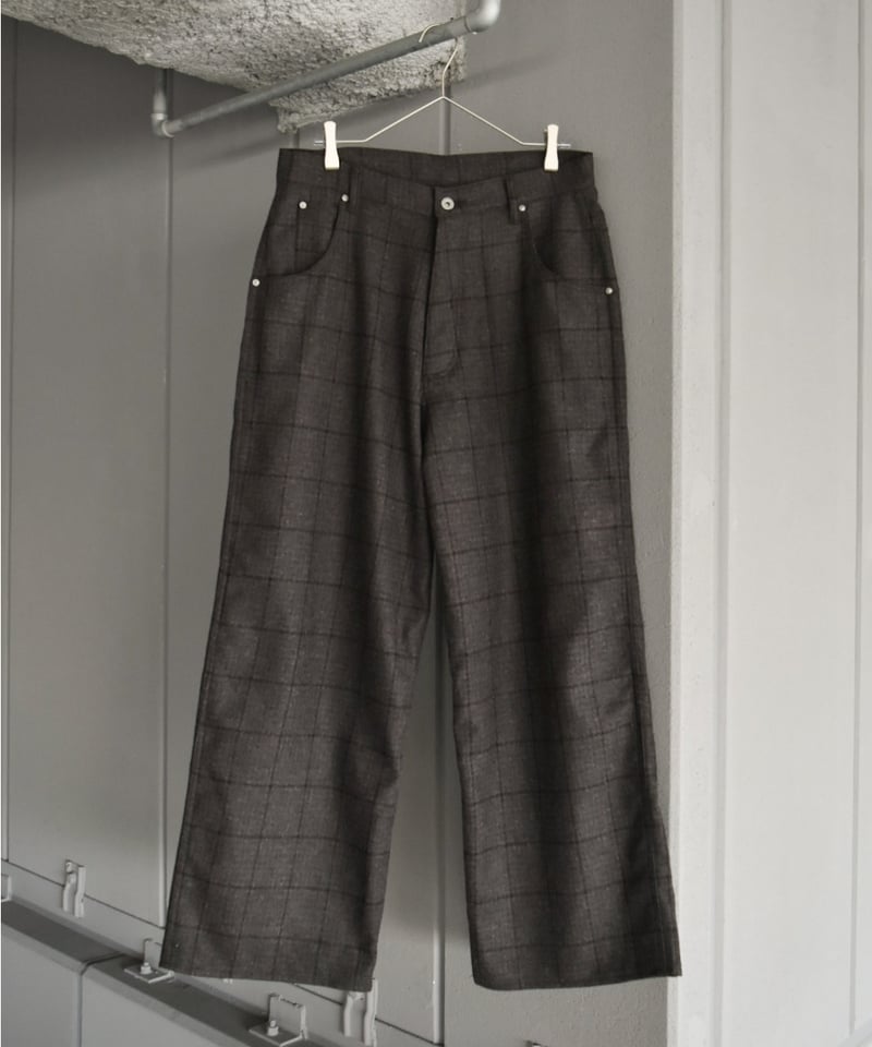 LAST1】Willow Pants P-018 wool check-45do exclu