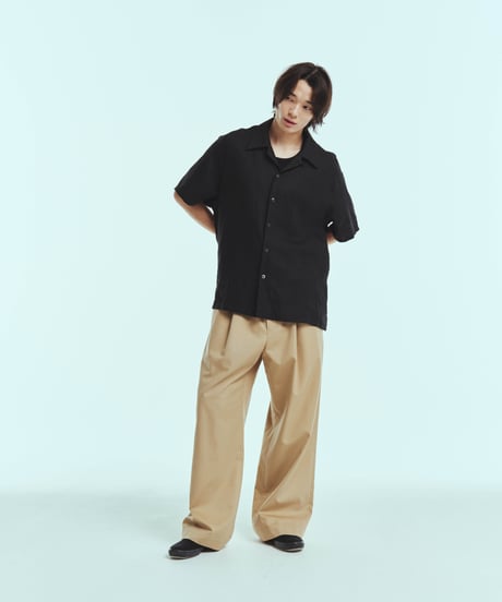 【LAST1】superNova. Wide easy pants - Lyocell chino