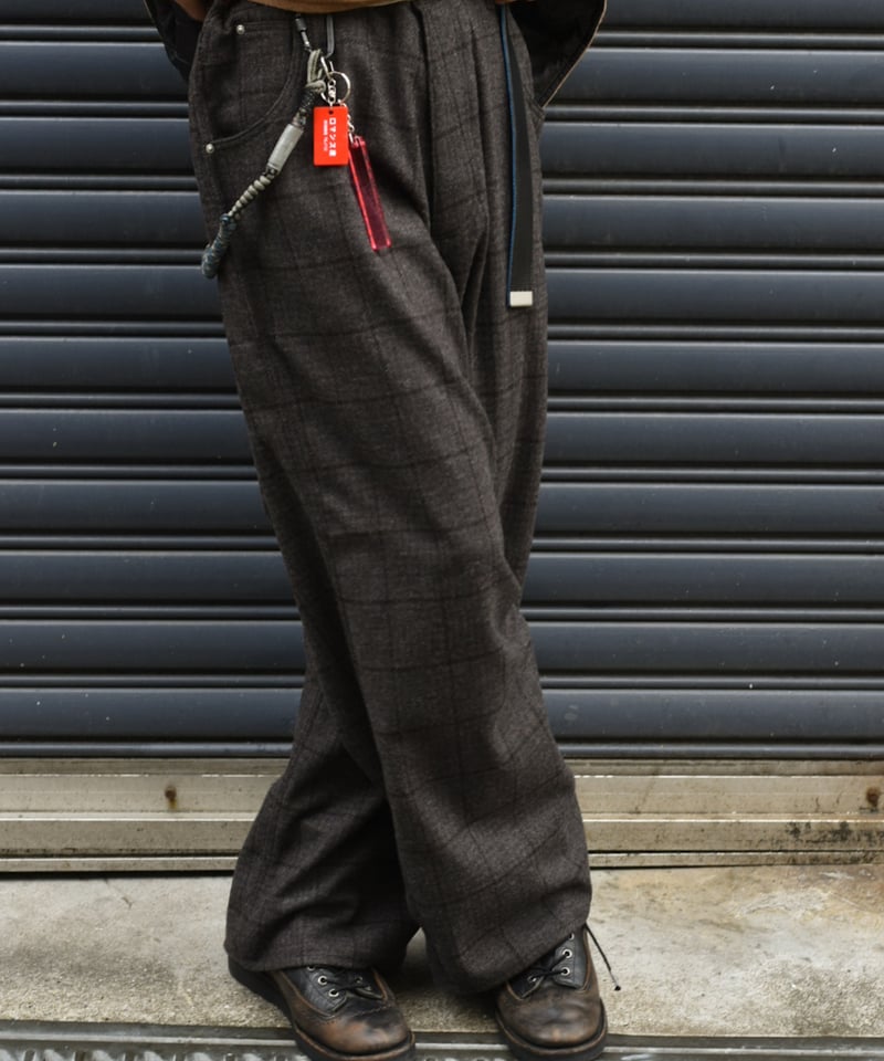 LAST1】Willow Pants P-018 wool check-45do exclu