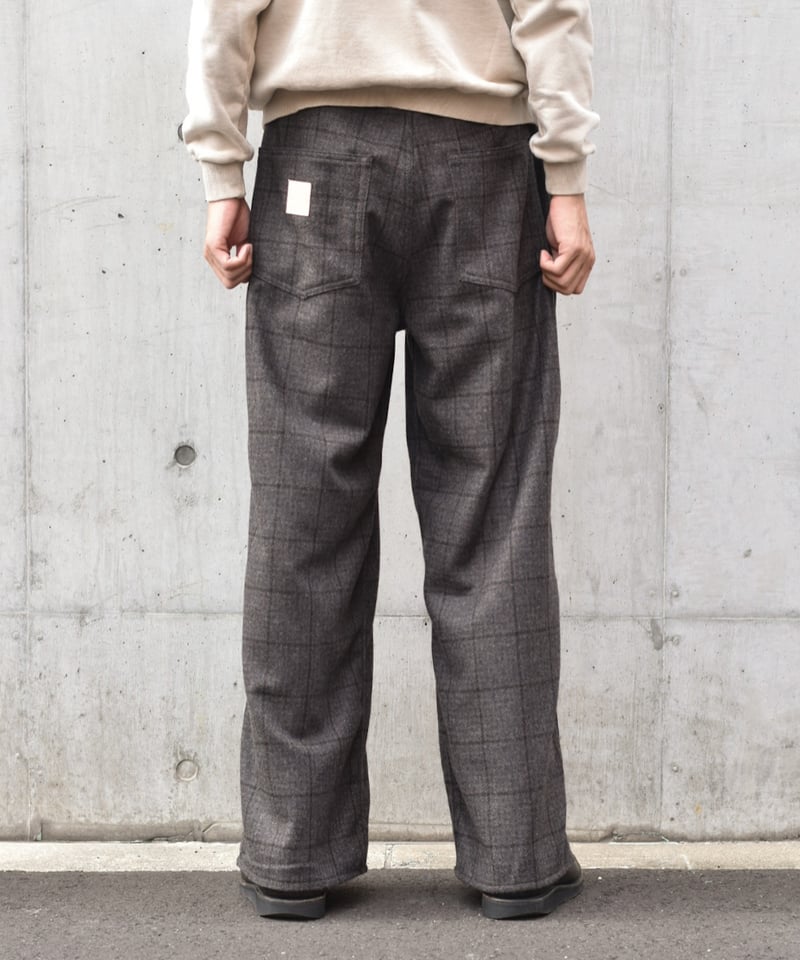 Willow Pants P-018 wool check-45do exclusive |