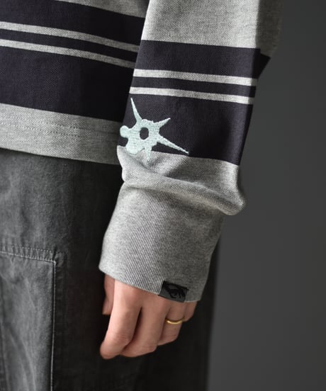 P.A.M. LINES IN TIME STRIPE MOCK NECK LS TOP