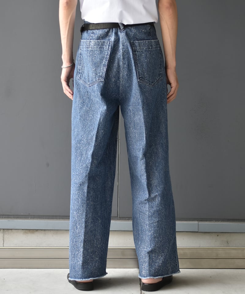 LAST1】saby TUCK-BAGGY TYPE 2 - Stripe Denim Sp