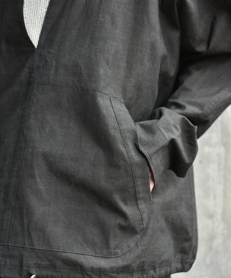 O project SKIPPER SHIRT/SUMI DYED SLUB CLOTH