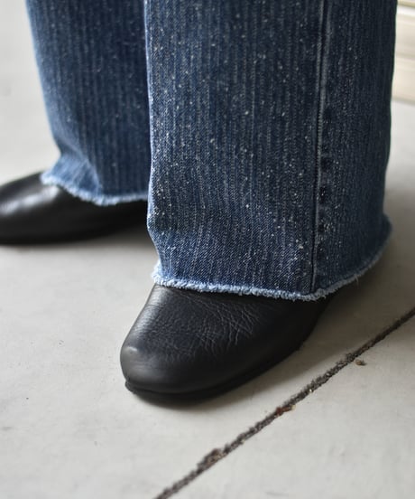 【LAST1】saby TUCK-BAGGY TYPE 2 - Stripe Denim Splash Vintage Wash -