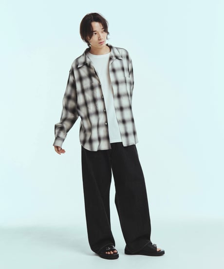 superNova. Split yoke big shirts - Ombre check