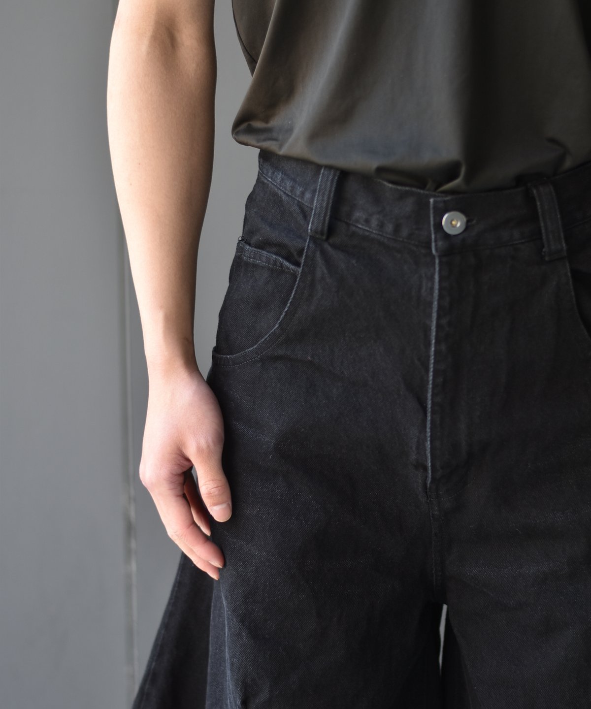 パンツ NAM HORN DENIM WASHED DENIM WASHED BLACK nam-horn-denim-washed-black-