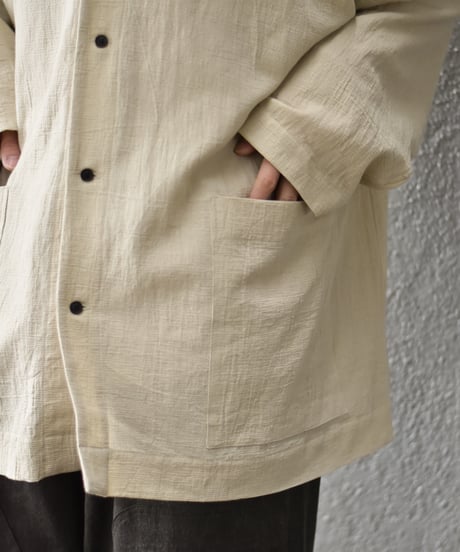 O project  WIDE FIT SHIRT/WASHED PANAMA COTTON LINEN