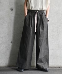 O project EASY WIDE PANTS/SUMI DYED SLUB CLOTH