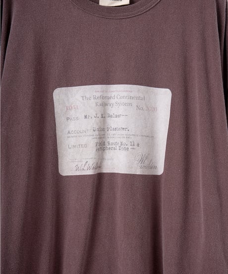 refomed RAILWAY TICKET TEE