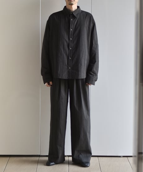 nakedgauge  MADRAS STRIPE WIDE EASY PANTS